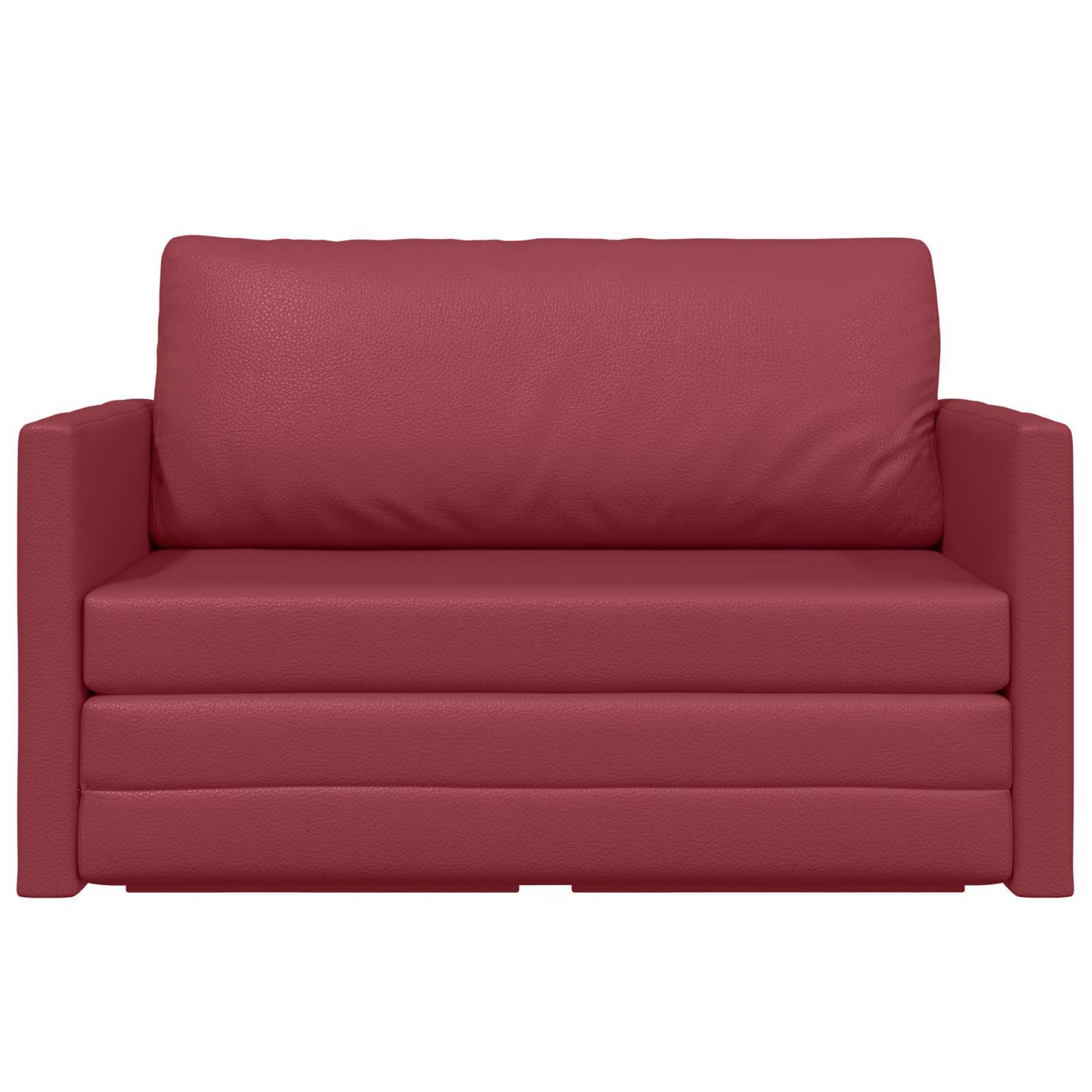 Schlafsofa 110cm Weinrot Kunstleder