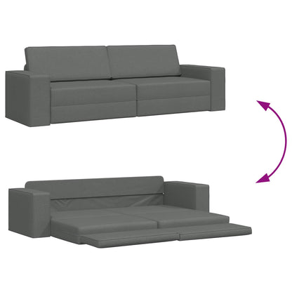 Schlafsofa 200cm Dunkelgrau Stoff