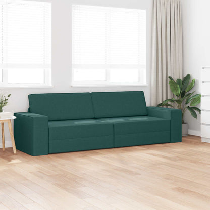 Schlafsofa 200cm Dunkelgrün Stoff