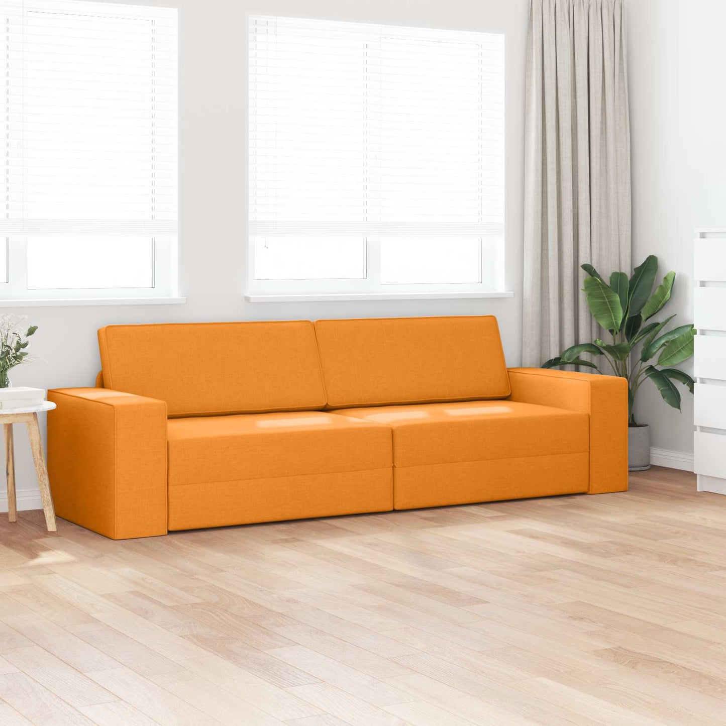 Schlafsofa 200cm Dunkelgelb Stoff