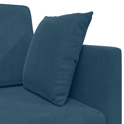 Boden-Sofa-Bett 200cm Blau Samt