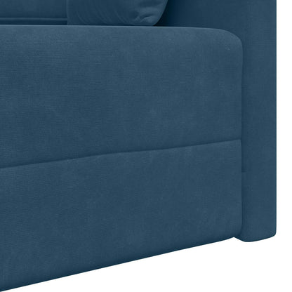 Boden-Sofa-Bett 200cm Blau Samt