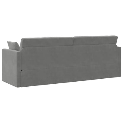 Boden-Sofa-Bett 200cm Dunkelgrau Samt