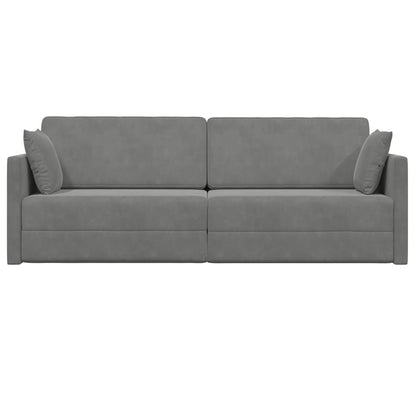 Boden-Sofa-Bett 200cm Dunkelgrau Samt