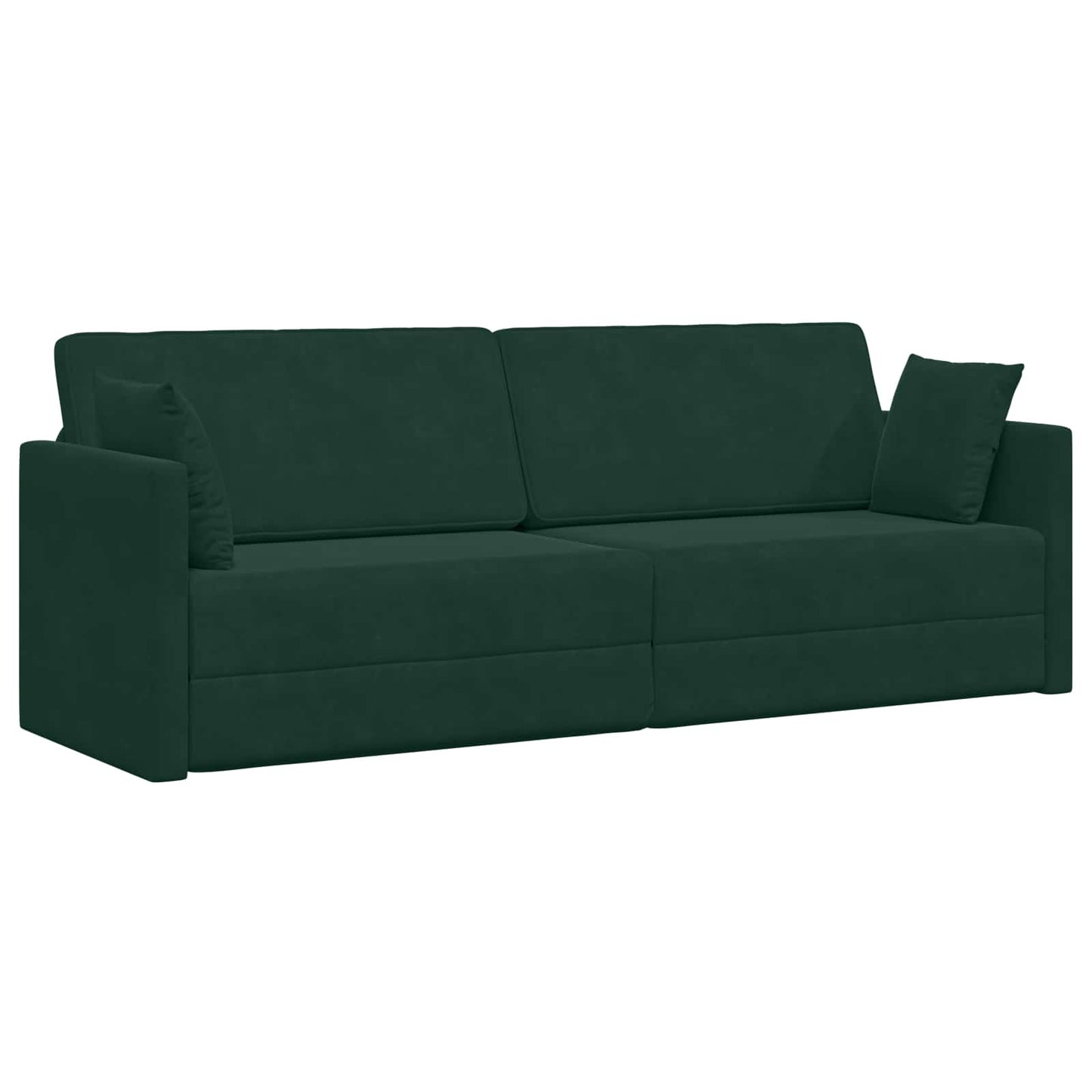 Boden-Sofa-Bett 200cm Dunkelgrün Samt