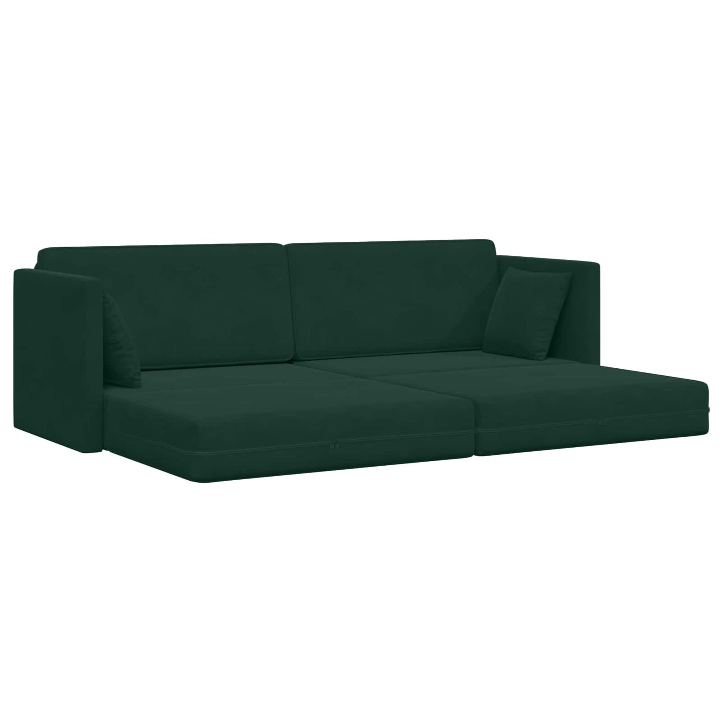 Boden-Sofa-Bett 200cm Dunkelgrün Samt