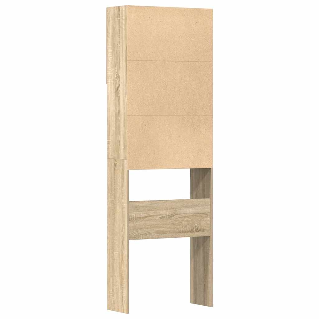 Waschmaschinenregal Sonoma-Eiche 64x24x190 cm Holzwerkstoff