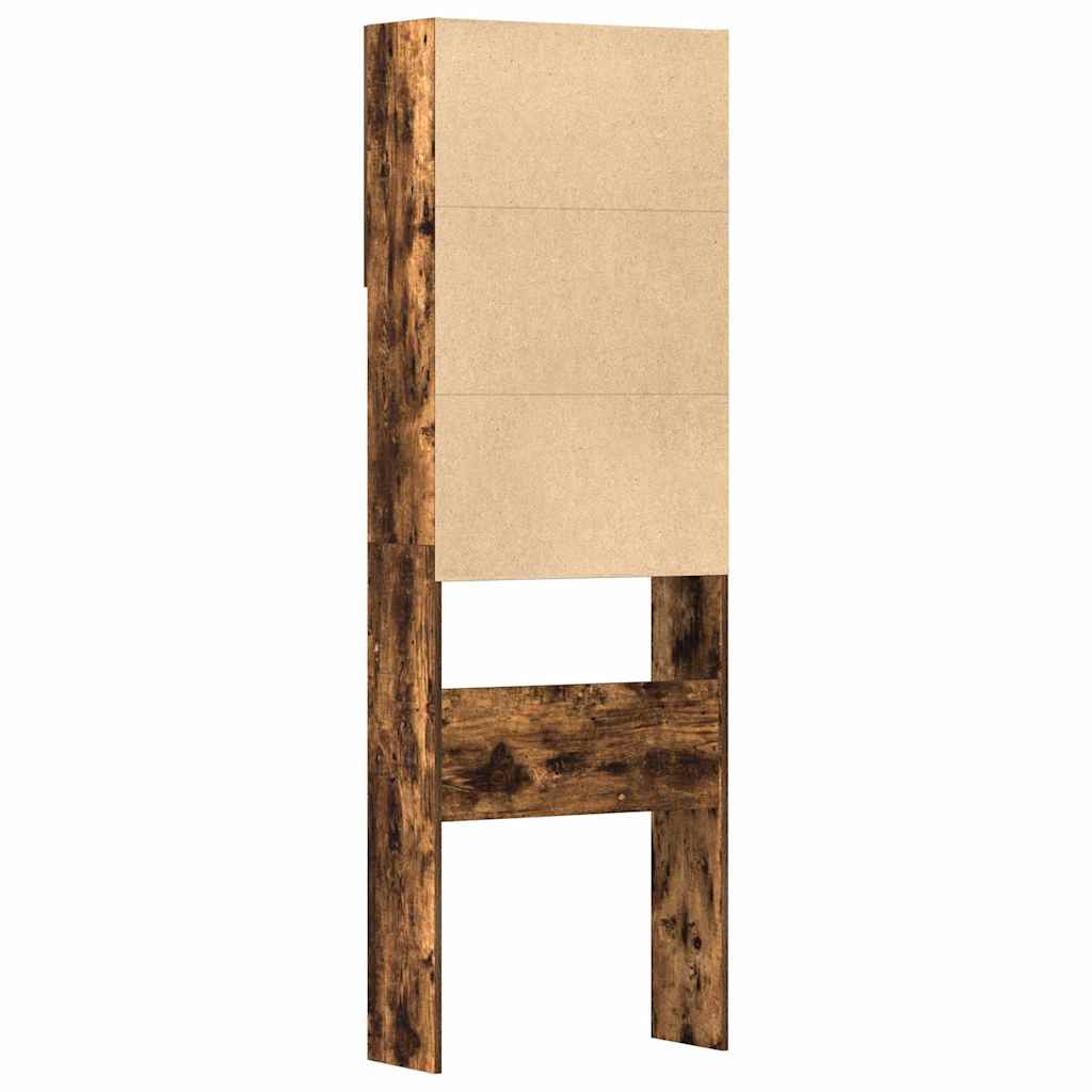 Waschmaschinenschrank Räuchereiche 64x24x190 cm Holzwerkstoff