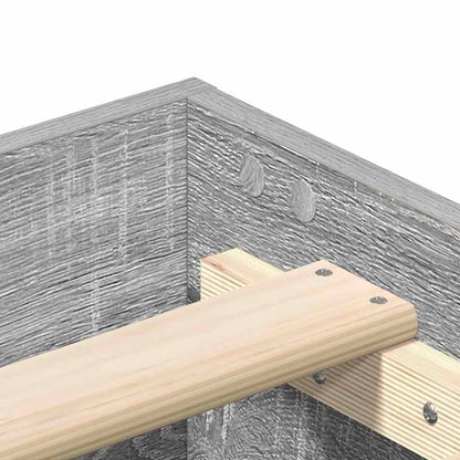Bettgestell ohne Matratze Grau Sonoma 100x200 cm Holzwerkstoff