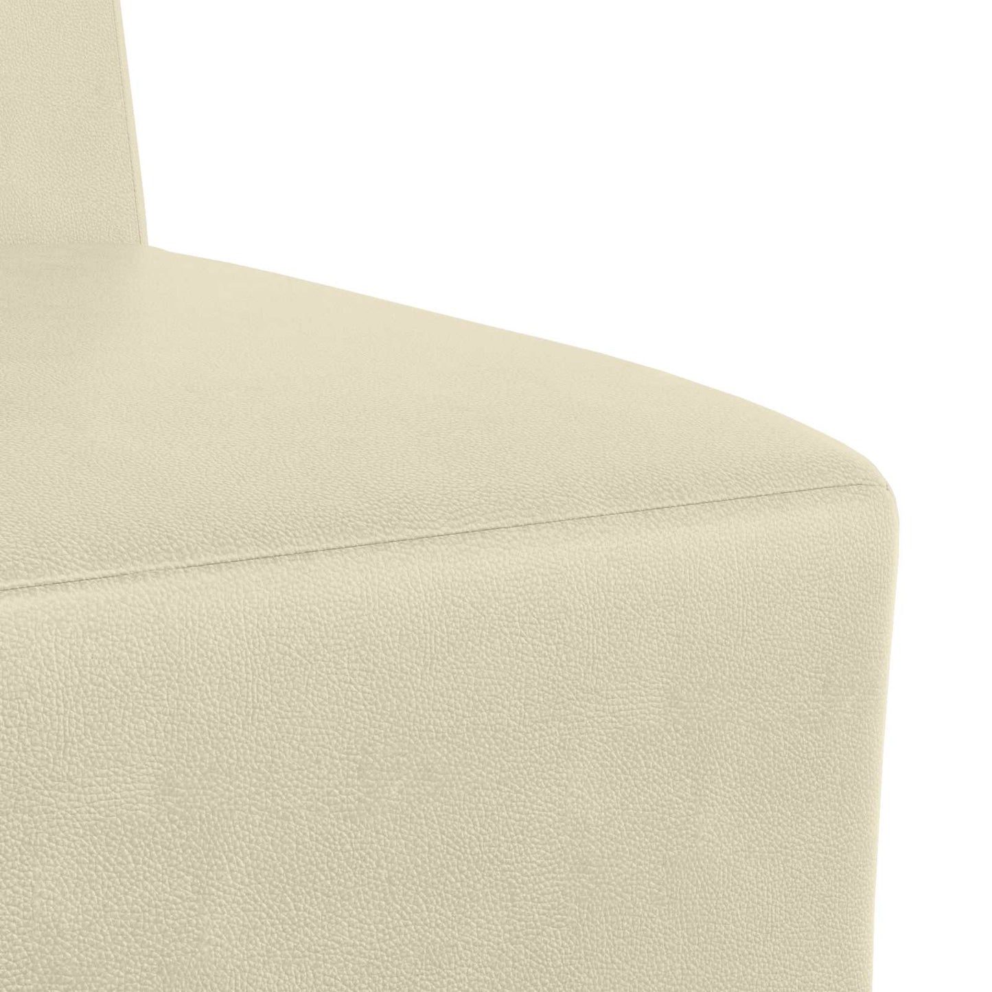 | Modulares Armfreies Sofa | Creme 55 x 74 x 82 cm Kunstleder