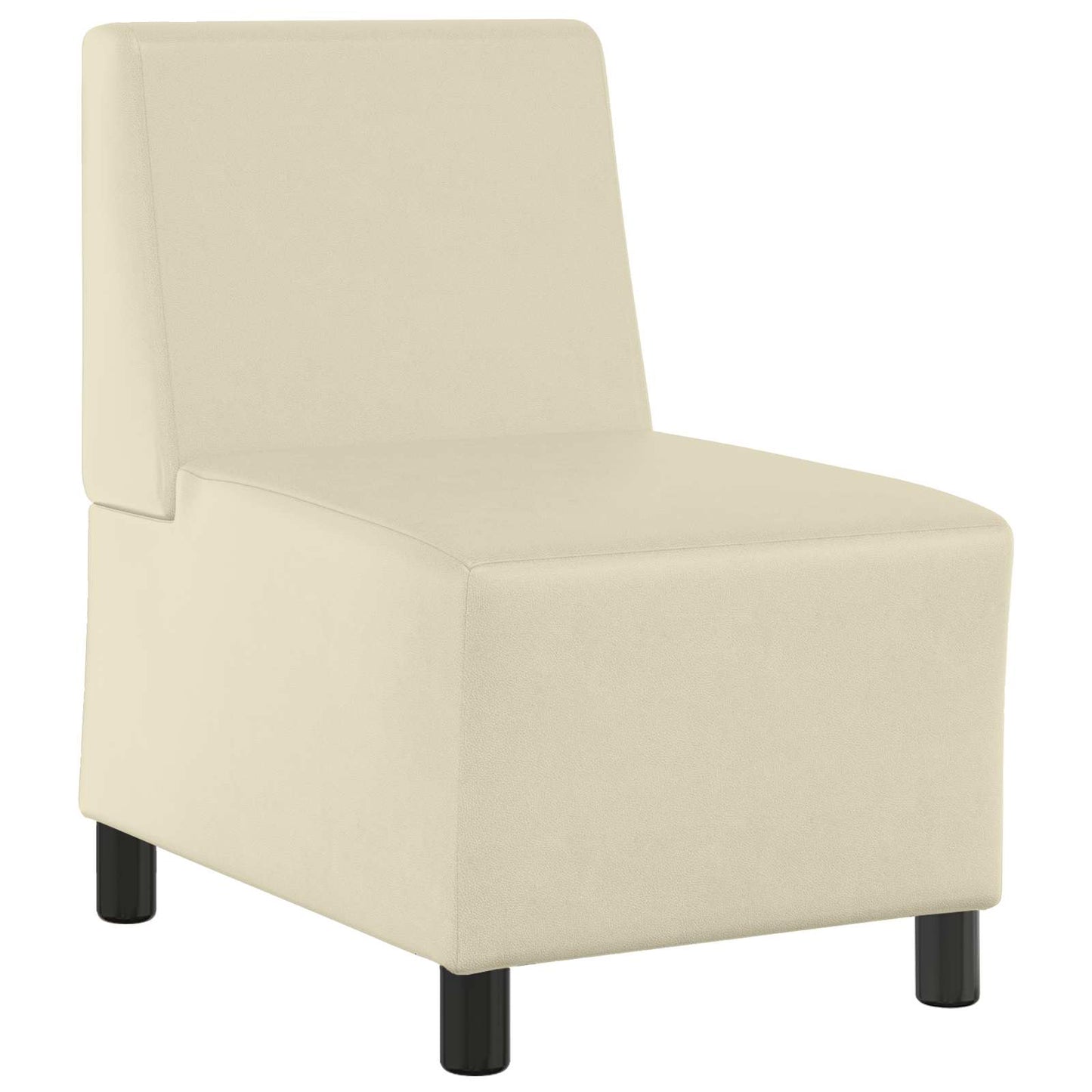 | Modulares Armfreies Sofa | Creme 55 x 74 x 82 cm Kunstleder