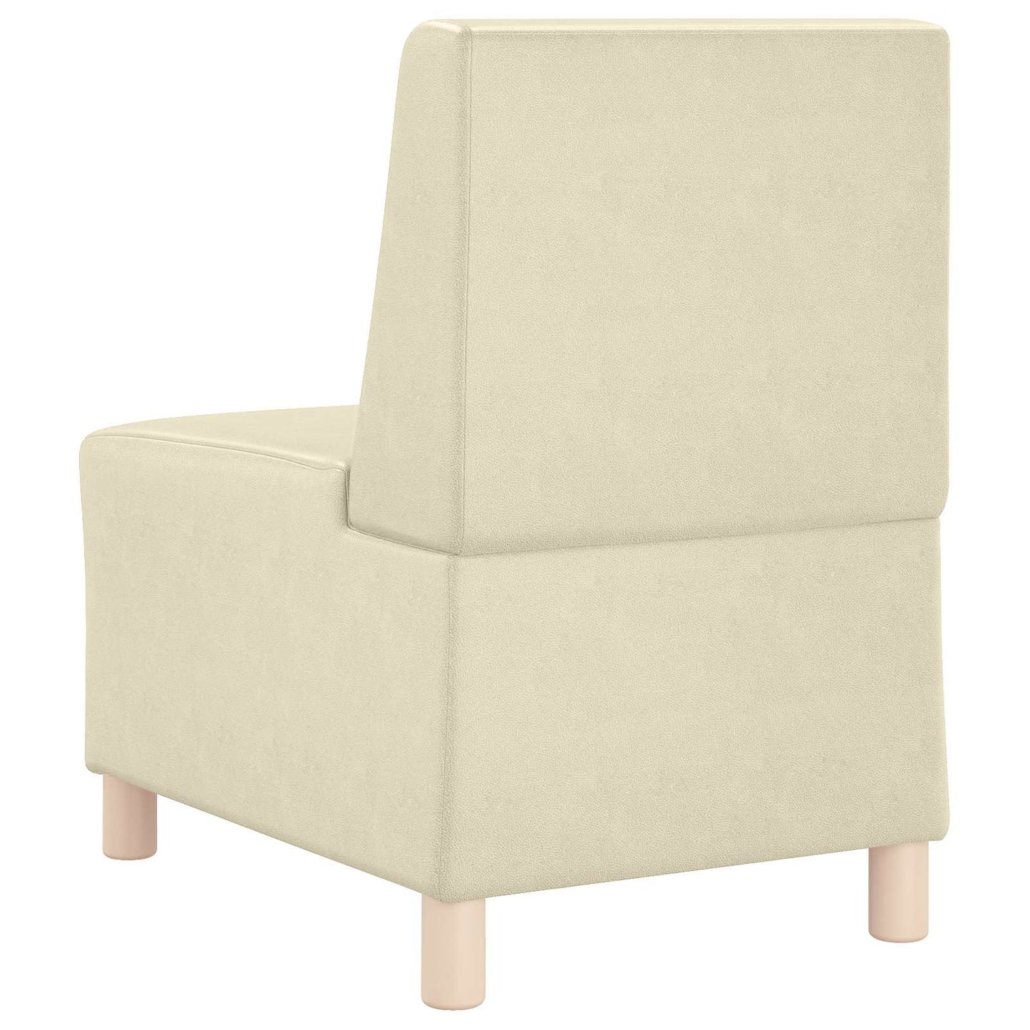 | Modulares Armfreies Sofa | Creme 55 x 74 x 82 cm Kunstleder