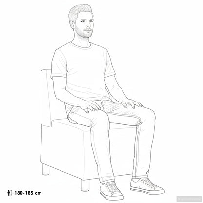 | Modulares Armfreies Sofa | Weiß 55 x 74 x 82 cm Kunstleder