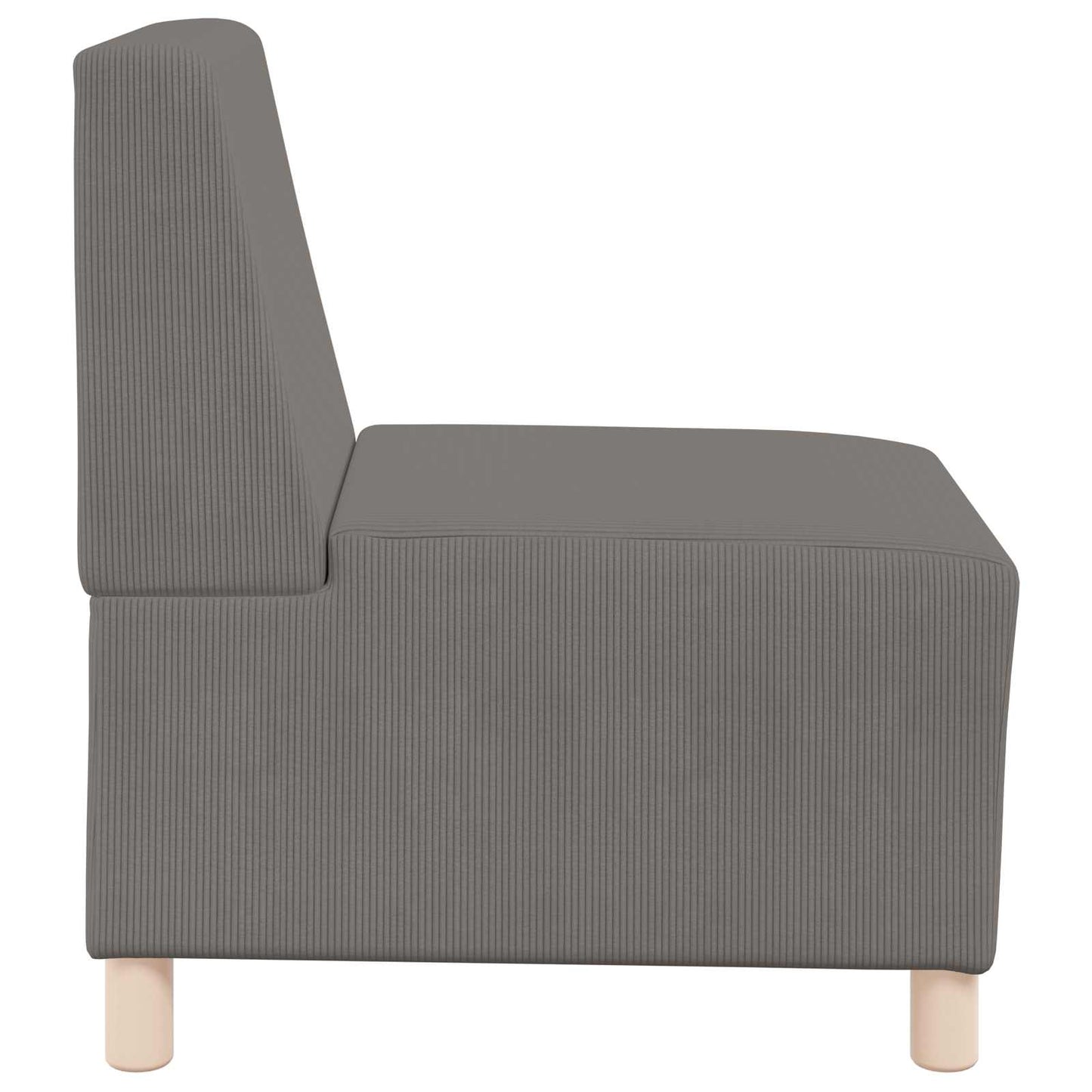 | Modulares Armfreies Sofa | Hellgrau 55 x 74 x 82 cm Cordstoff