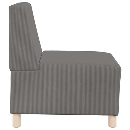 | Modulares Armfreies Sofa | Hellgrau 55 x 74 x 82 cm Cordstoff