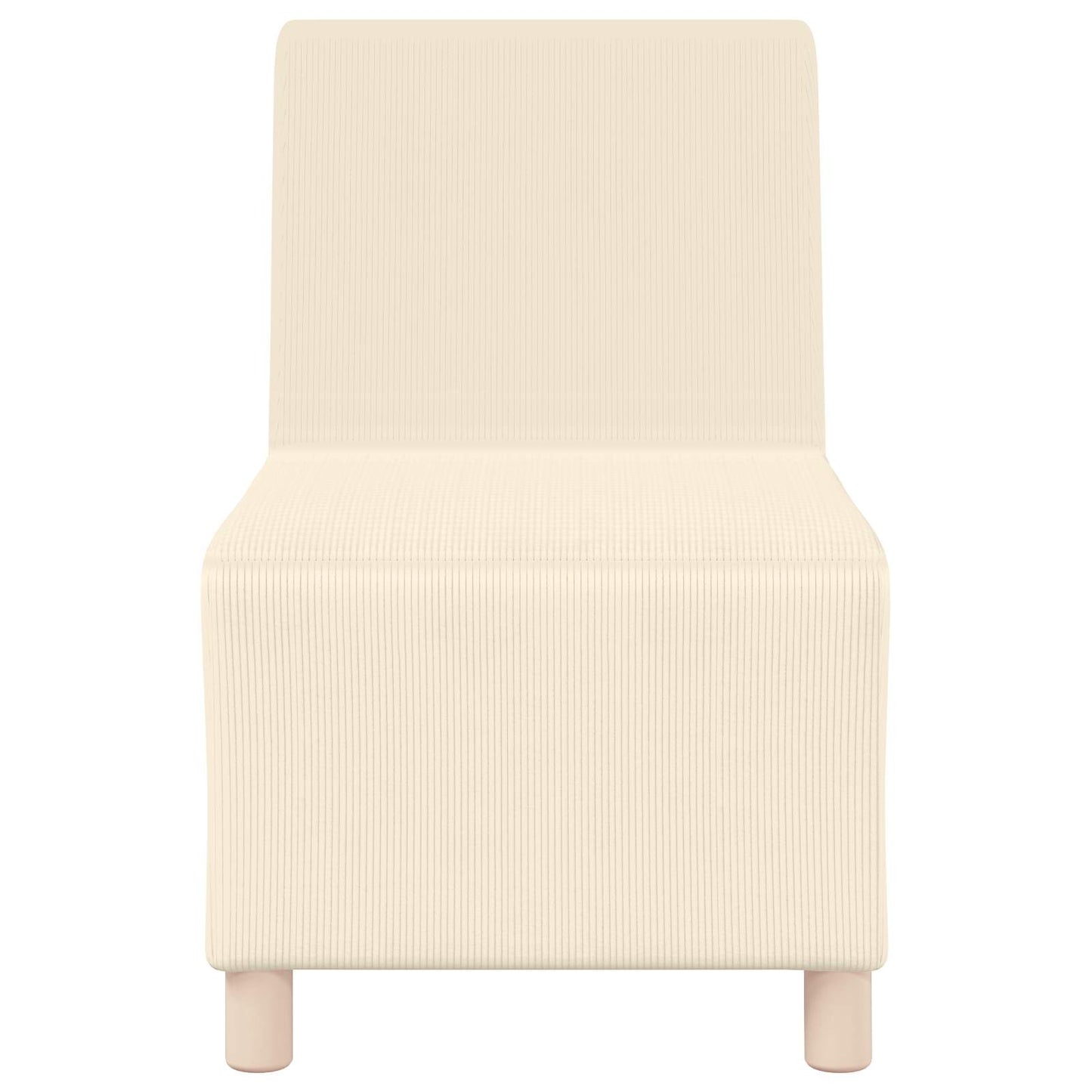 | Modulares Armfreies Sofa | Creme 55 x 74 x 82 cm Cordstoff