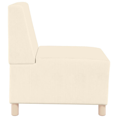 | Modulares Armfreies Sofa | Creme 55 x 74 x 82 cm Cordstoff