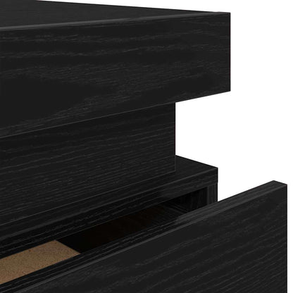 Nachttisch Schwarz Eichen-Optik 35 x 39 x 55 cm Holzwerkstoff