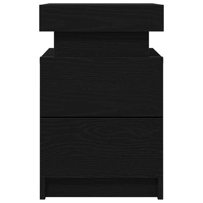 Nachttisch Schwarz Eichen-Optik 35 x 39 x 55 cm Holzwerkstoff