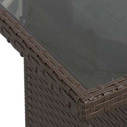 11-tlg. Garten-Sofagarnitur mit Kissen Braun Poly Rattan Akazie