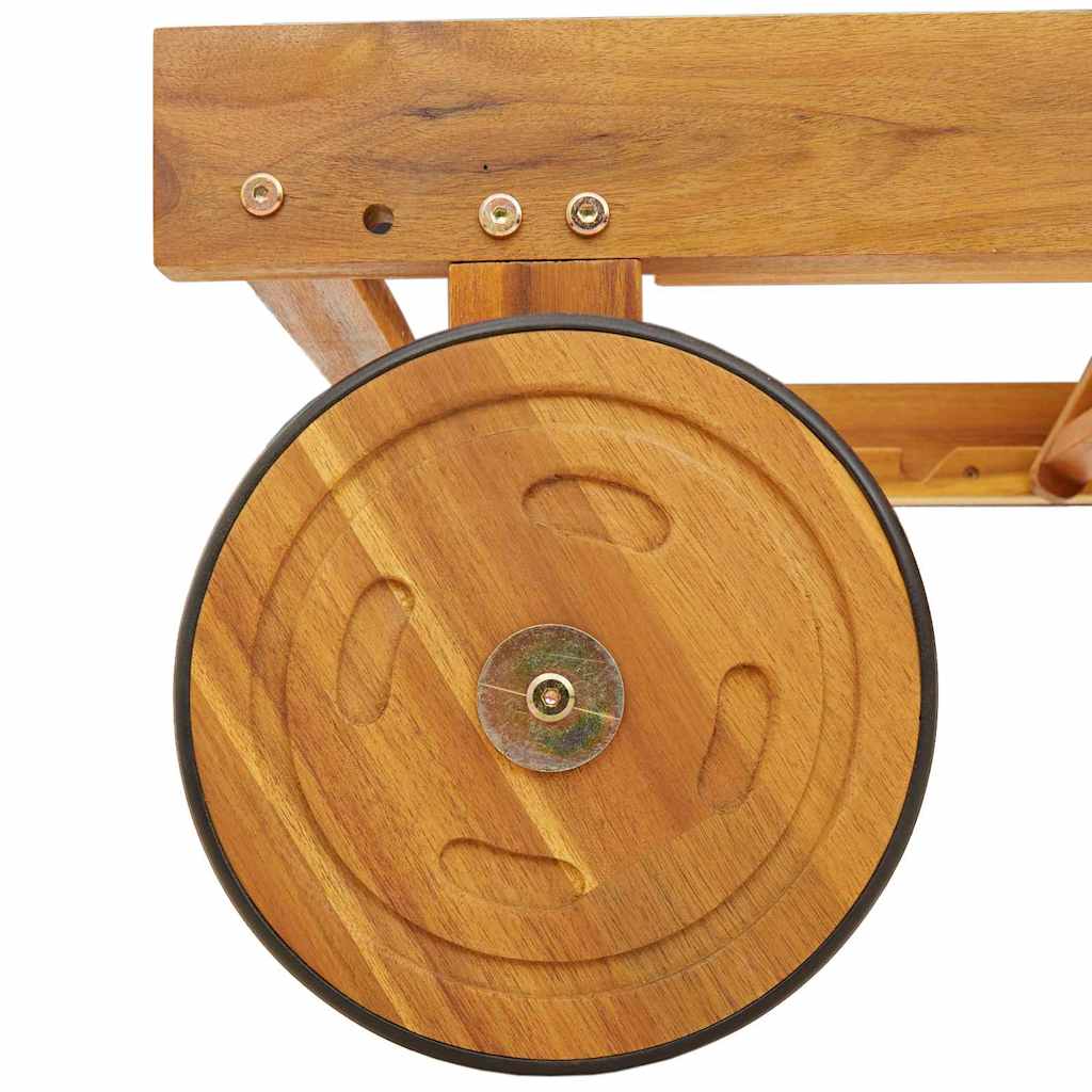 Sonnenliege mit Kissen Taupe 200 x 67 x 84cm Massivholz Akazie