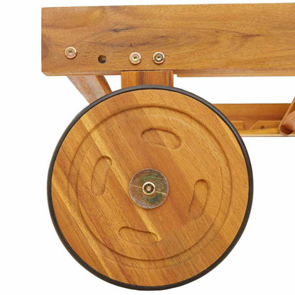 Sonnenliege mit Kissen Taupe 200 x 67 x 84cm Massivholz Akazie