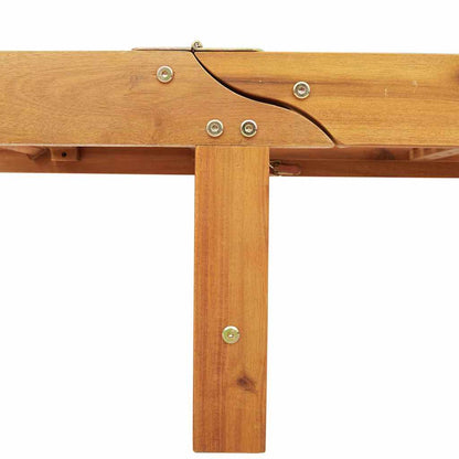Sonnenliege mit Kissen Braun 63 x 199 x 85cm Massivholz Akazie
