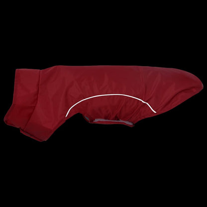 Hunde Regenmantel mit Reflexstreifen Polyester Rot S