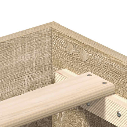 Bettgestell ohne Matratze Sonoma-Eiche 150x200 cm Holzwerkstoff