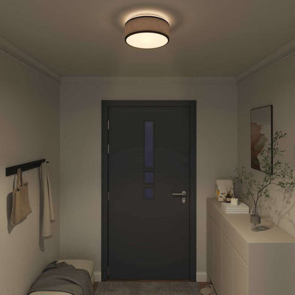 Deckenlampe mit Strahlern Schwarz 30 x 30 x 13,5 cm Stoff