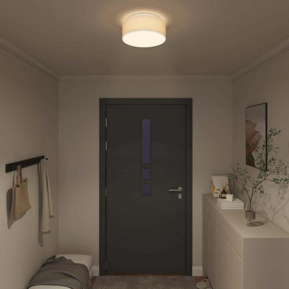 Deckenlampe mit Strahlern Weiß 30 x 30 x 13,5 cm Stoff