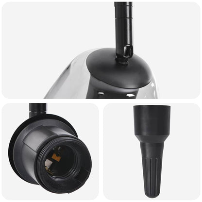 Deckenstrahler Schwarz 33 x 13 x 26 cm Glas und Metall