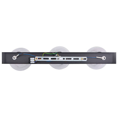 Deckenstrahler Schwarz 54 x 13 x 26 cm Glas und Metall