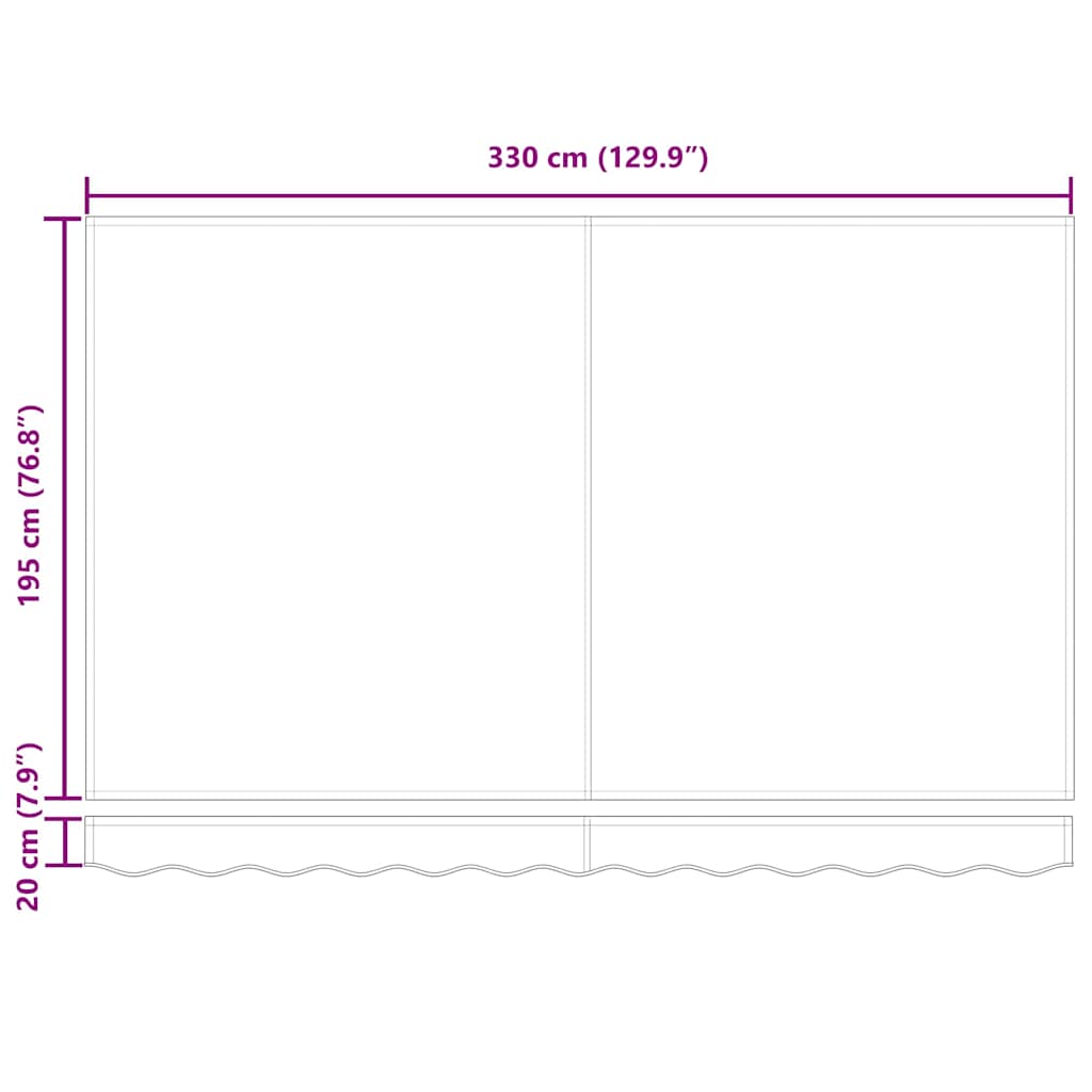Markisenersatzstoff Creme 330 x 195 cm Polyester
