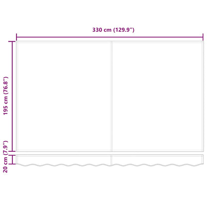 Markisenersatzstoff Gelb und Weiß 330 x 195 cm Polyester