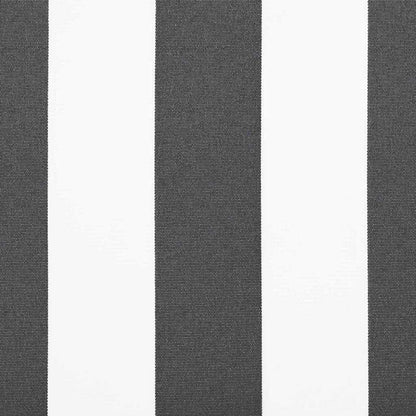 Markisenersatzstoff Anthrazit und Weiß 235 x 195 cm Polyester