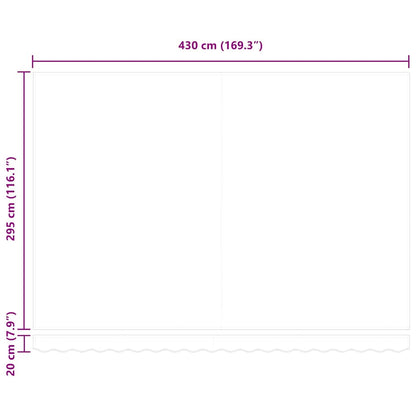Markisenersatzstoff Rot 430 x 295 cm Polyester