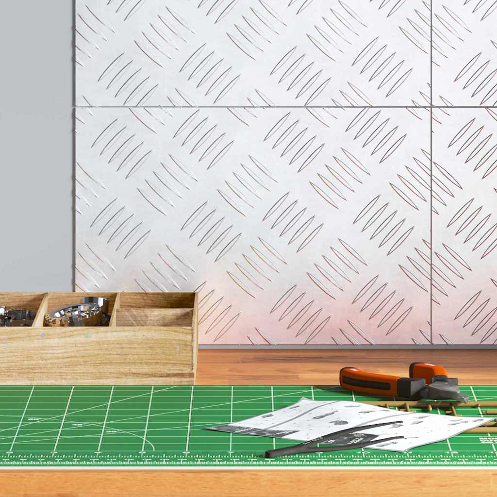 Treppe Tritt Rechtwinklig 4 pcs Silber 30 x 20 cm Aluminium