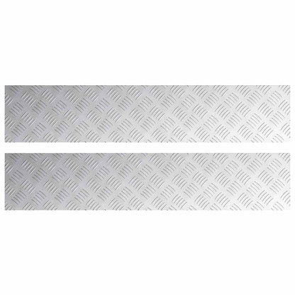Treppe Tritt Rechtwinklig 2 pcs Silber 100 x 20 cm Aluminium