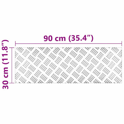 Treppe Tritt Rechtwinklig 4 pcs Silber 90 x 30 cm Aluminium