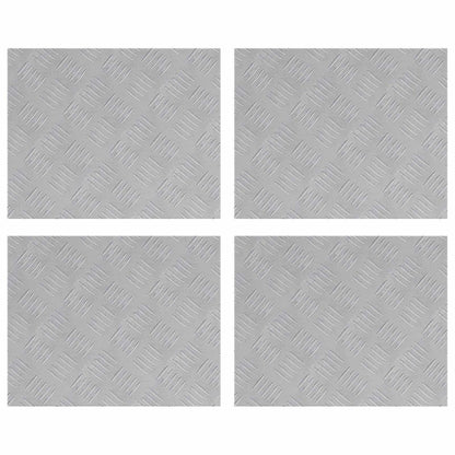 Treppe Tritt Rechtwinklig 4 pcs Silber 50 x 40 cm Aluminium