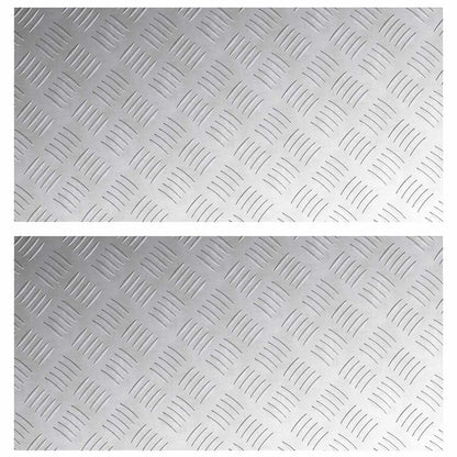 Treppe Tritt Rechtwinklig 2 pcs Silber 80 x 40 cm Aluminium
