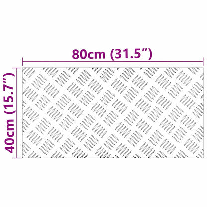 Treppe Tritt Rechtwinklig 2 pcs Silber 80 x 40 cm Aluminium
