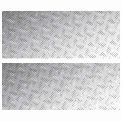 Treppe Tritt Rechtwinklig 2 pcs Silber 100 x 40 cm Aluminium