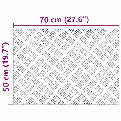 Treppe Tritt Rechtwinklig 4 pcs Silber 70 x 50 cm Aluminium