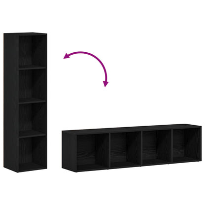 | Bücherregal | Schwarz Eichen-Optik 36 x 30 x 143 cm Holzwerkstoff