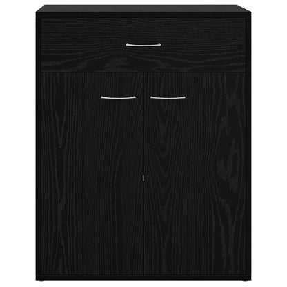 Sideboard Schwarz Eichen-Optik 60 x 30 x 75 cm Holzwerkstoff