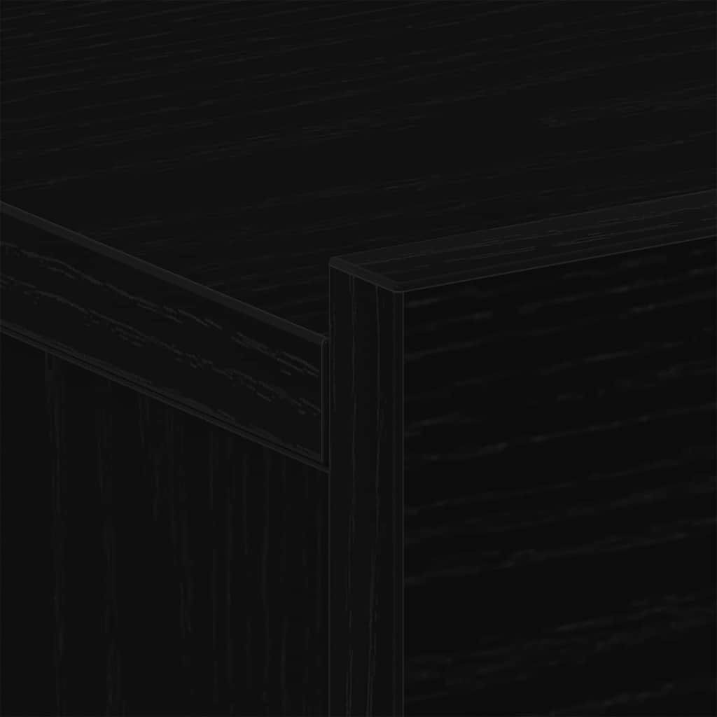 Nachttisch Schwarz Eichen-Optik 40 x 30 x 30 cm Holzwerkstoff