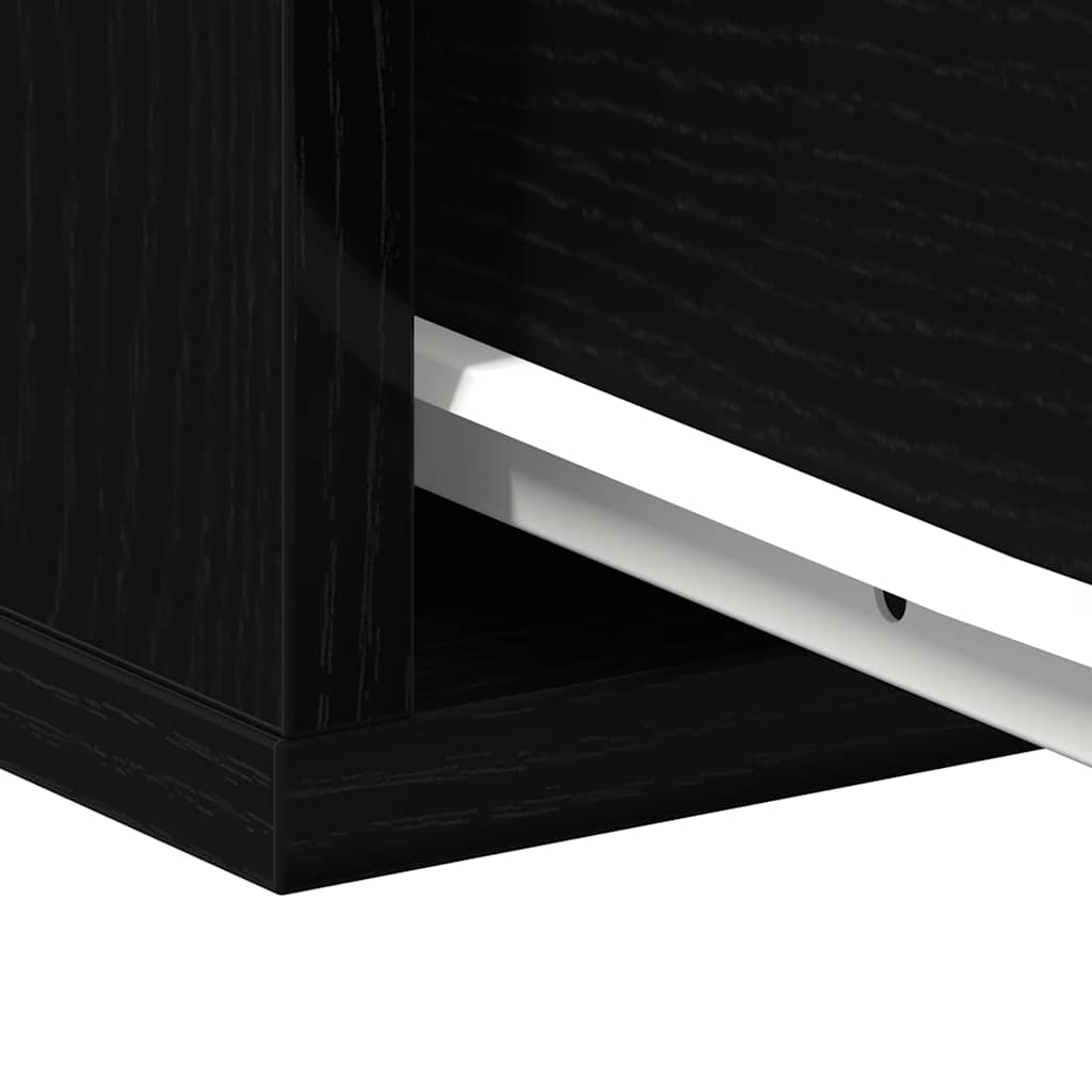 Nachttisch Schwarz Eichen-Optik 40 x 30 x 30 cm Holzwerkstoff