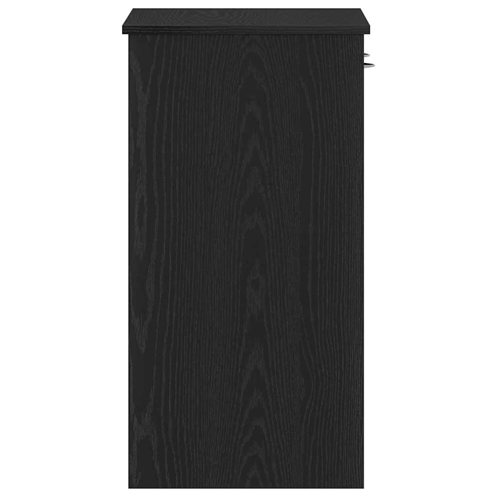 Schreibtisch Schwarz Eichen-Optik 80 x 40 x 75 cm Holzwerkstoff